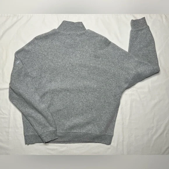 Alo Yoga Women's segment pullover Fleece sweatshirt - Dove Grey - S. - Picture 11 of 16